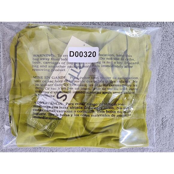 NEW Ethos Paris Tornado Long Sleeve Top Size M Green Scoop Neck Organic Cotton - Picture 10 of 10